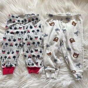 Mickey Mouse Gray & Red Baby Joggers